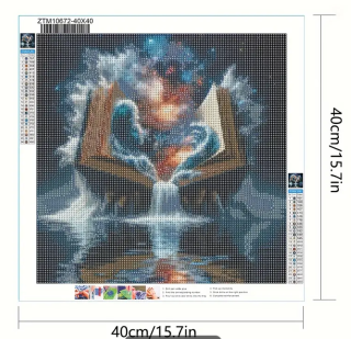 Preview: Diamond Painting Buch Mystischer Kosmischer Ozean
